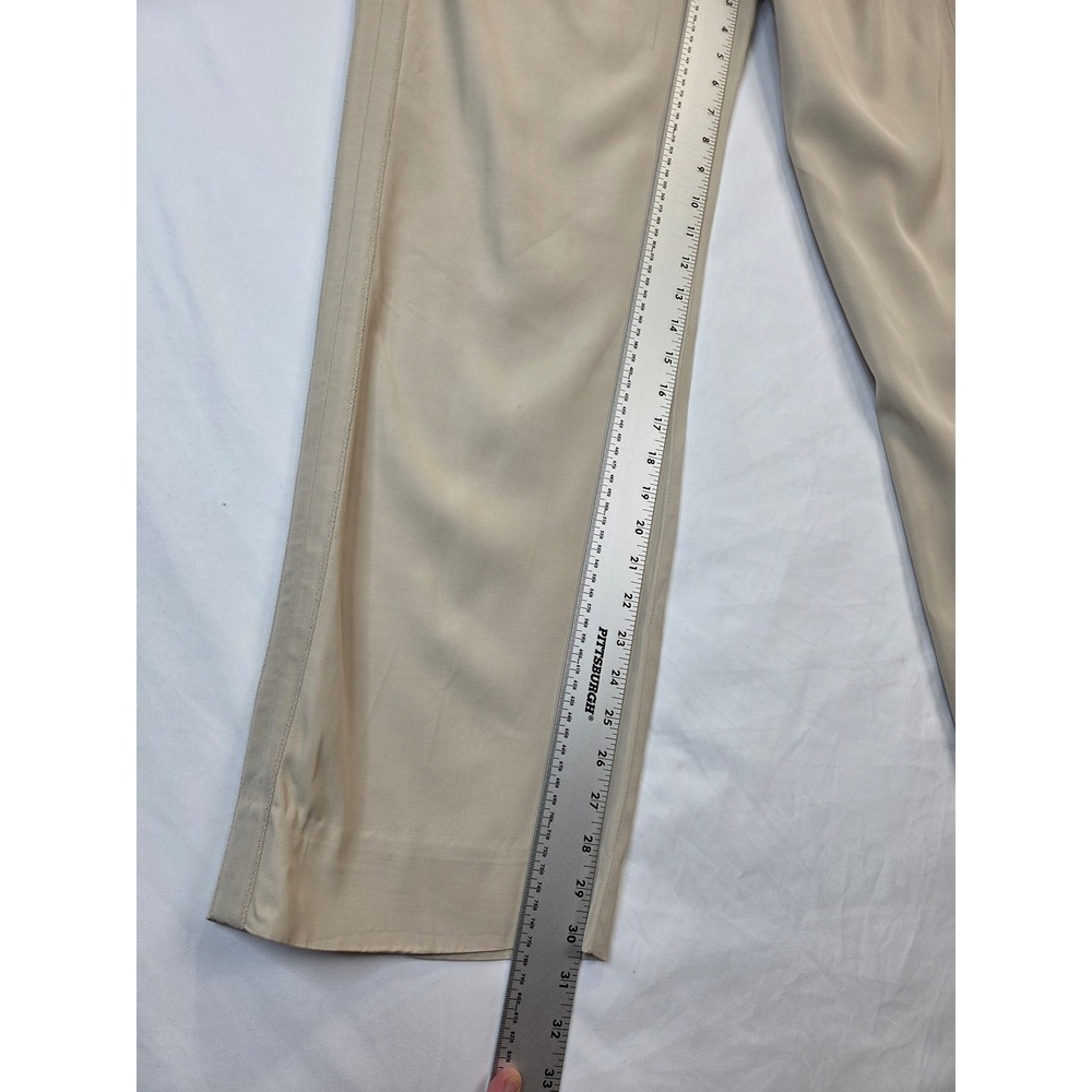REISS Women's Size 4 Beige Wide Leg Drawstring Pull On Pants Trousers - Picture 4 of 8